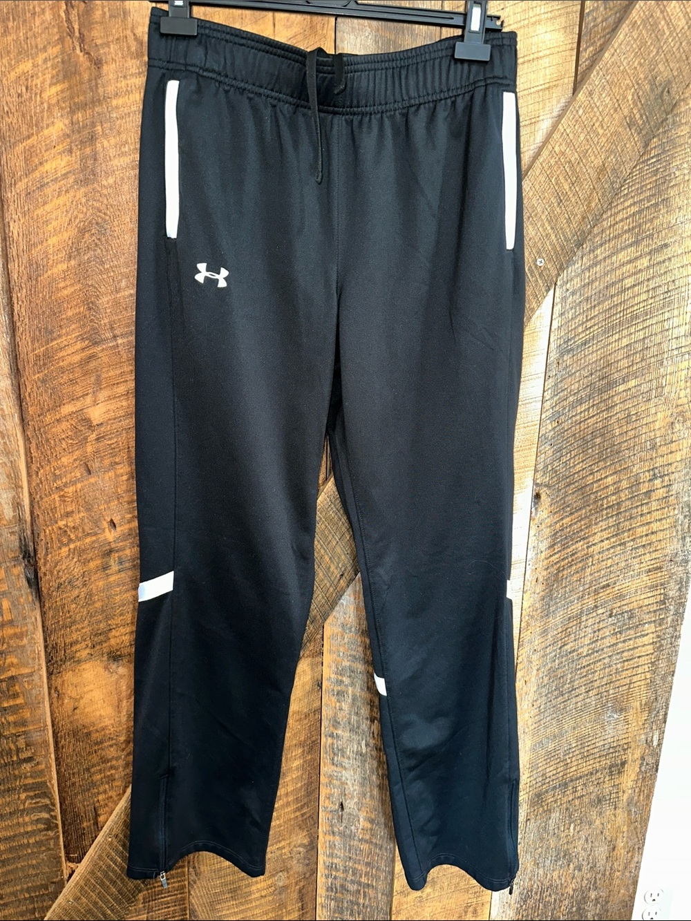 Under Armour Qualified Warm Up Knit Loose Sweatpants Zipper Pockets Medium M07